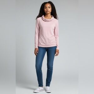 90 Degree By Reflex Hooded Pullover Pink Size Medium